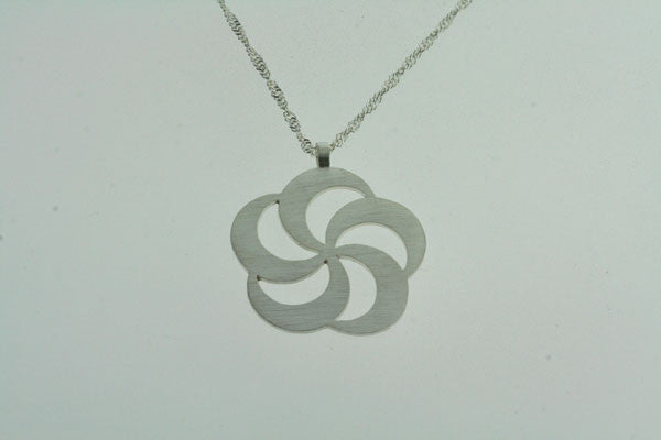 lotus spiral pendant on 55cm singapore chain - Makers & Providers