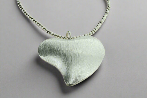 fine silver twisted heart necklace - Makers & Providers