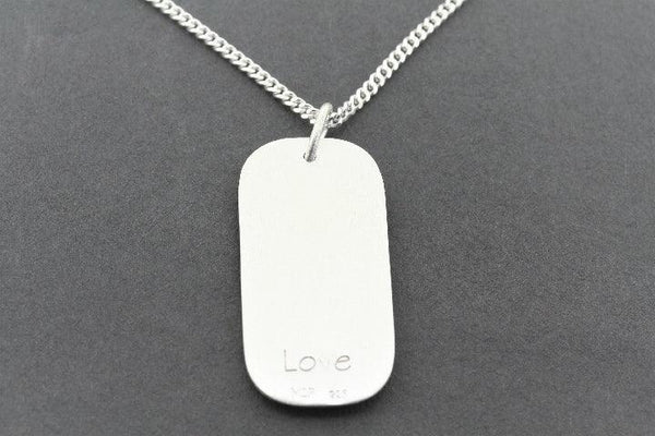 Braille dog tag pendant - love - Makers & Providers