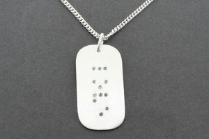 Braille dog tag pendant - love - Makers & Providers
