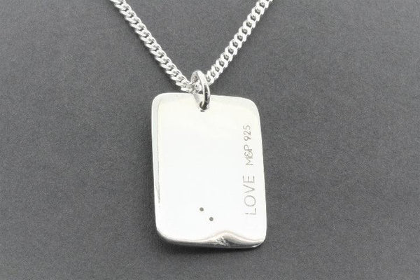 Love braille dog tag pendant necklace - Makers & Providers