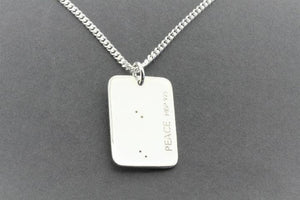 Peace braille dog tag pendant necklace - Makers & Providers