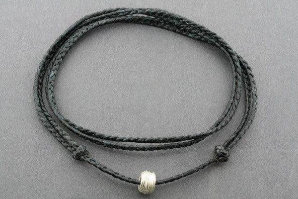 slip knot necklace - reel - black - Makers & Providers