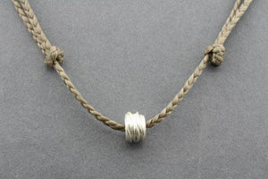 slip knot necklace - reel - sand - Makers & Providers