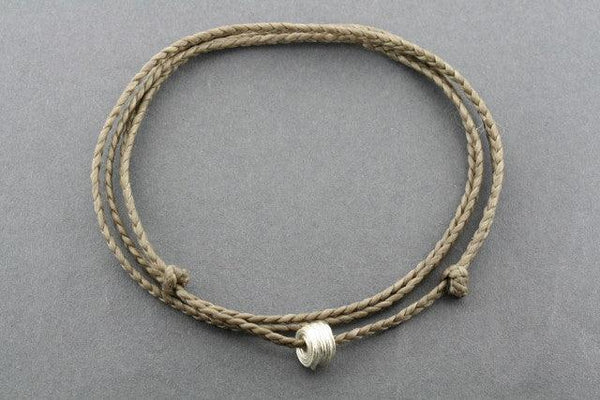 slip knot necklace - reel - sand - Makers & Providers