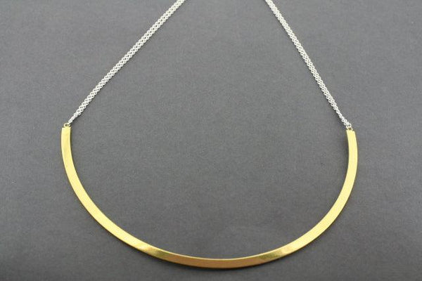 semi circle necklace - gold plated
