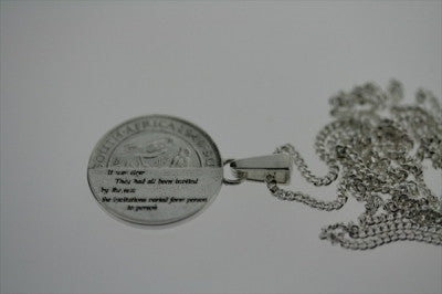 detective coin pendant on 60cm link chain - Makers & Providers