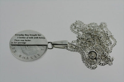 detective coin pendant on 60cm link chain - Makers & Providers