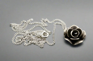 small rose pendant on 55cm link chain - Makers & Providers