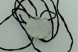 shield pendant on black silk thread necklace - Makers & Providers