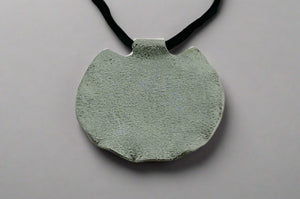 shield pendant on black silk thread necklace - Makers & Providers