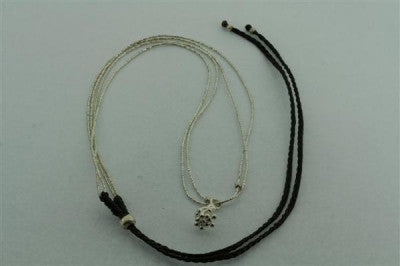 2 strand silver necklace - berry