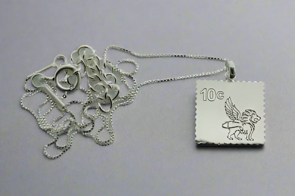 postage stamp necklace - Makers & Providers