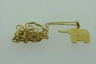 little elephant necklace - gold plated - Makers & Providers