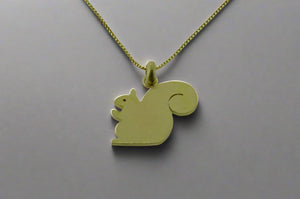 little squirrel necklace - gold plated - Makers & Providers