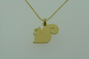little squirrel necklace - gold plated - Makers & Providers