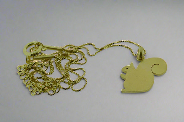 little squirrel necklace - gold plated - Makers & Providers