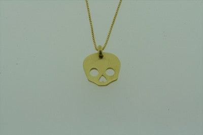 little skull necklace - gold plated - Makers & Providers