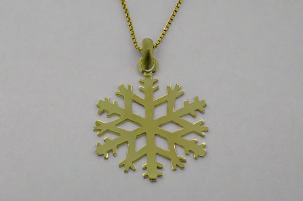 little snowflake necklace - gold plated - Makers & Providers