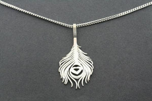 peacock feather pendant on 60cm link chain - Makers & Providers