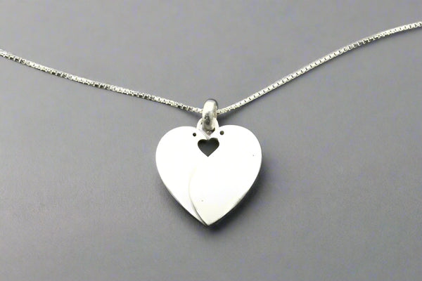 Two Bird Heart Necklace in Sterling SIlver - Makers & Providers