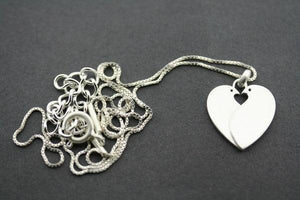 Two Bird Heart Necklace in Sterling SIlver - Makers & Providers