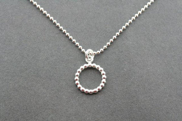 beaded circle pendant on 45 cm ball chain - Makers & Providers