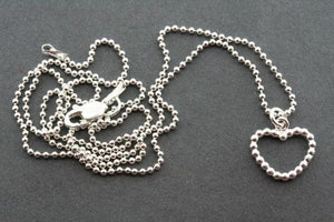 beaded heart pendant on 45 cm ball chain - Makers & Providers