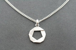 folded circle pendant on 45 cm link chain - Makers & Providers