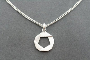 folded circle pendant on 45 cm link chain - Makers & Providers