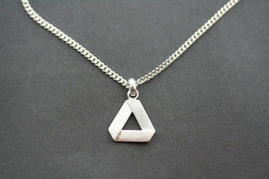 folded triangle pendant on 45 cm link chain - Makers & Providers