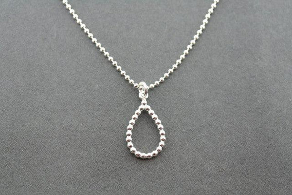 beaded teardrop pendant on 45 cm ball chain - Makers & Providers