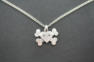 heart & bones pendant on 45 cm link chain - Makers & Providers