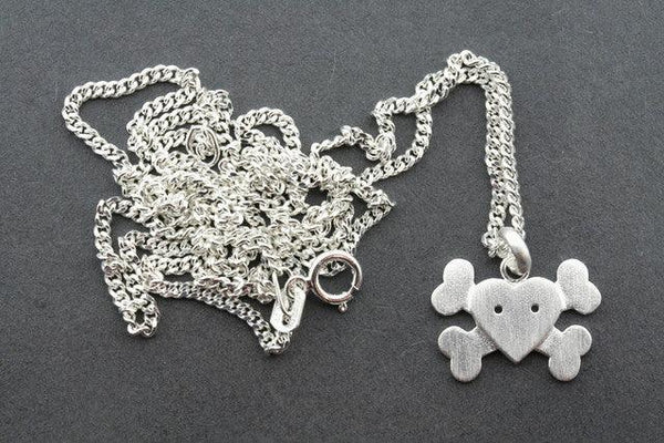 heart & bones pendant on 45 cm link chain - Makers & Providers