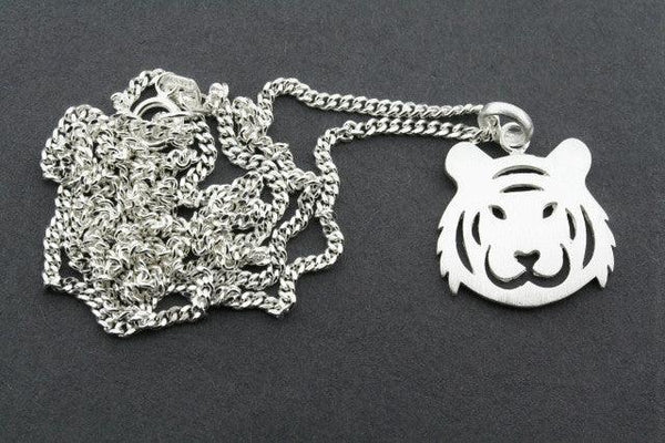 Tiger face pendant on 55cm link chain - Makers & Providers