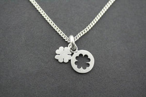 clover cutout pendant on 45cm link chain - Makers & Providers