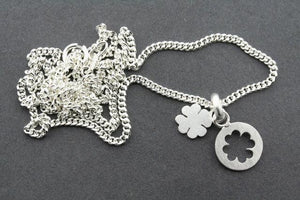 clover cutout pendant on 45cm link chain - Makers & Providers