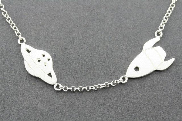 rocketship necklace