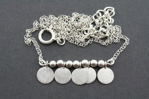 5 disc necklace - sterling silver - Makers & Providers