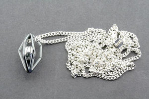 ox cage and silver ball pendant on 60 cm link chain - Makers & Providers