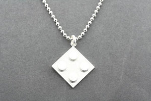 lego diamond pendant on 80 cm ball chain - Makers & Providers