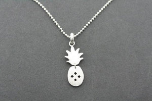 2 piece pineapple pendant on 45 cm ball chain - Makers & Providers