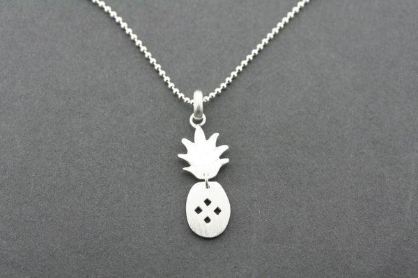 2 piece pineapple pendant on 45 cm ball chain - Makers & Providers