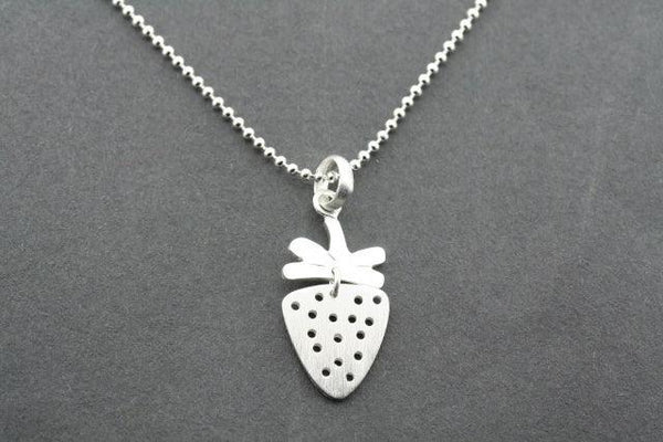 Strawberry Pendant in Silver
