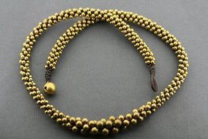 brass bead tubular necklace - Makers & Providers
