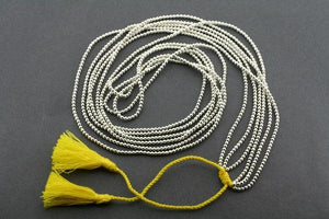 3 strand metalic bead necklace - yellow - Makers & Providers