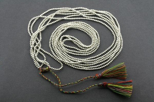 3 strand metalic bead necklace - multi - Makers & Providers
