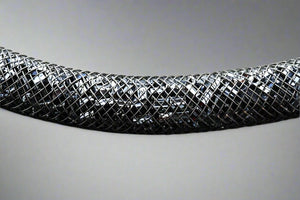 tubular bead filled necklace - black - Makers & Providers