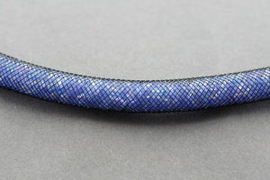 tubular bead filled necklace - blue - Makers & Providers