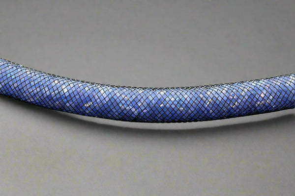 tubular bead filled necklace - blue - Makers & Providers